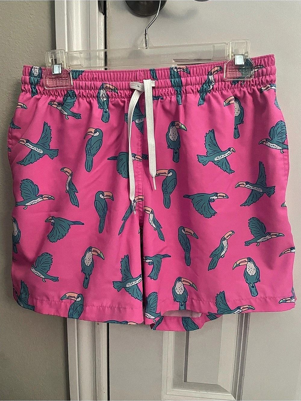 Chubbies The Toucan Do It Classic Swim Trunks Pink & Blue Youth XL